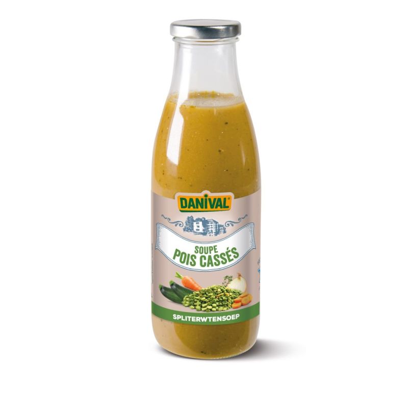 Soupe pois cassés courgettes Danival 72cl Danival  dans votre magasin bio en ligne Etiketbio.eu