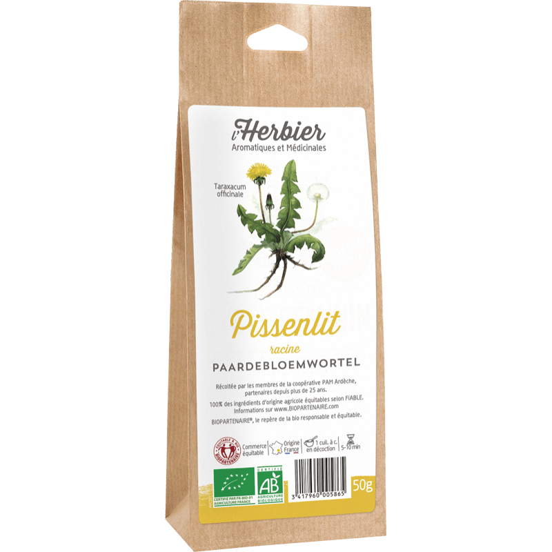 Pissenlit racines L’Herbier de France 50g Herbier de France  dans votre magasin bio en ligne Etiketbio.eu