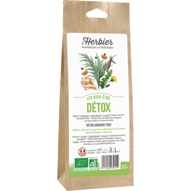 Tisane détox L’Herbier de France 35g Herbier de France  dans votre magasin bio en ligne Etiketbio.eu