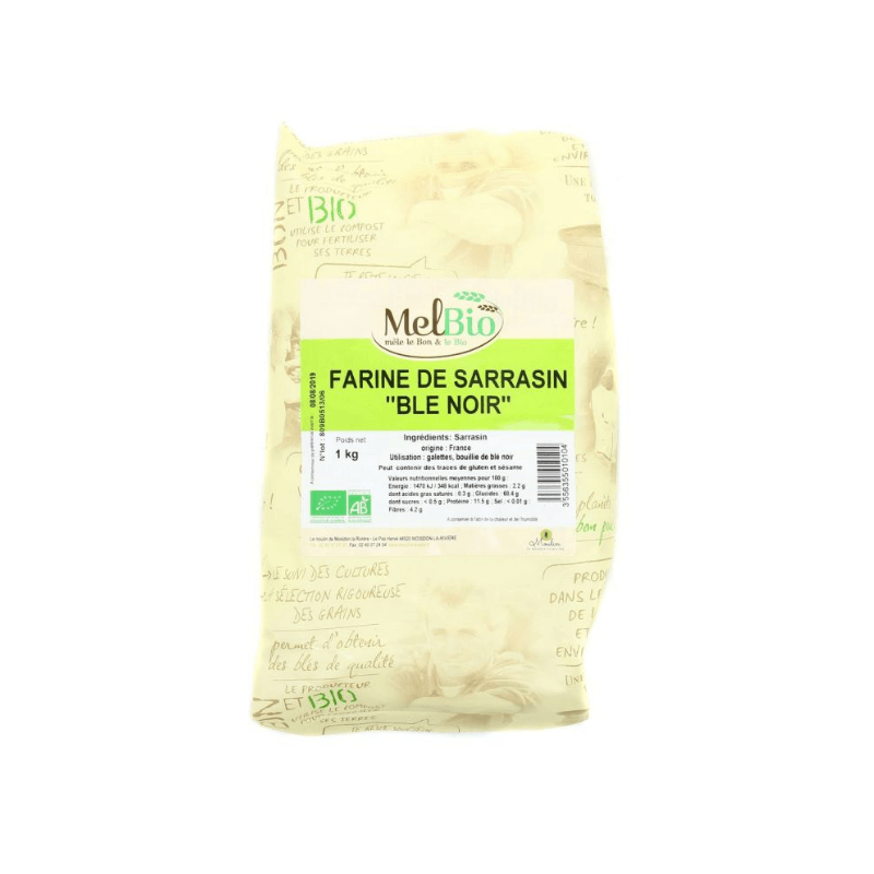 Farine de blé noir MelBio 1kg Melbio  dans votre magasin bio en ligne Etiketbio.eu
