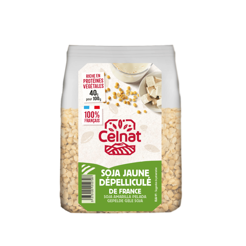 Soja jaune dépelliculé Celnat 500g Celnat  dans votre magasin bio en ligne Etiketbio.eu
