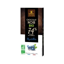 Chocolat noir myrtilles 100g Moulin des Moines Moulin des Moines  dans votre magasin bio en ligne Etiketbio.eu