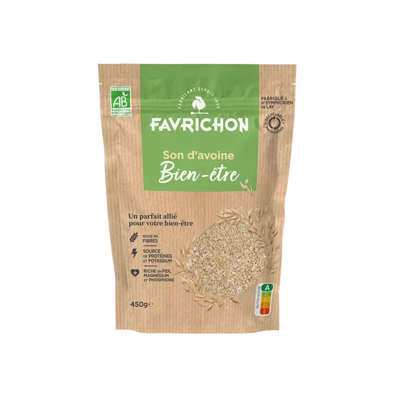 Son d’avoine bio 450g fibres - Favrichon Favrichon  dans votre magasin bio en ligne Etiketbio.eu