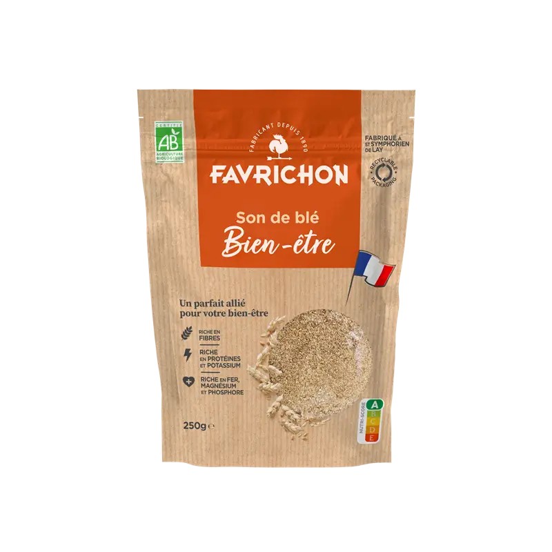 Son de blé bio 250g fibres - Favrichon Favrichon  dans votre magasin bio en ligne Etiketbio.eu