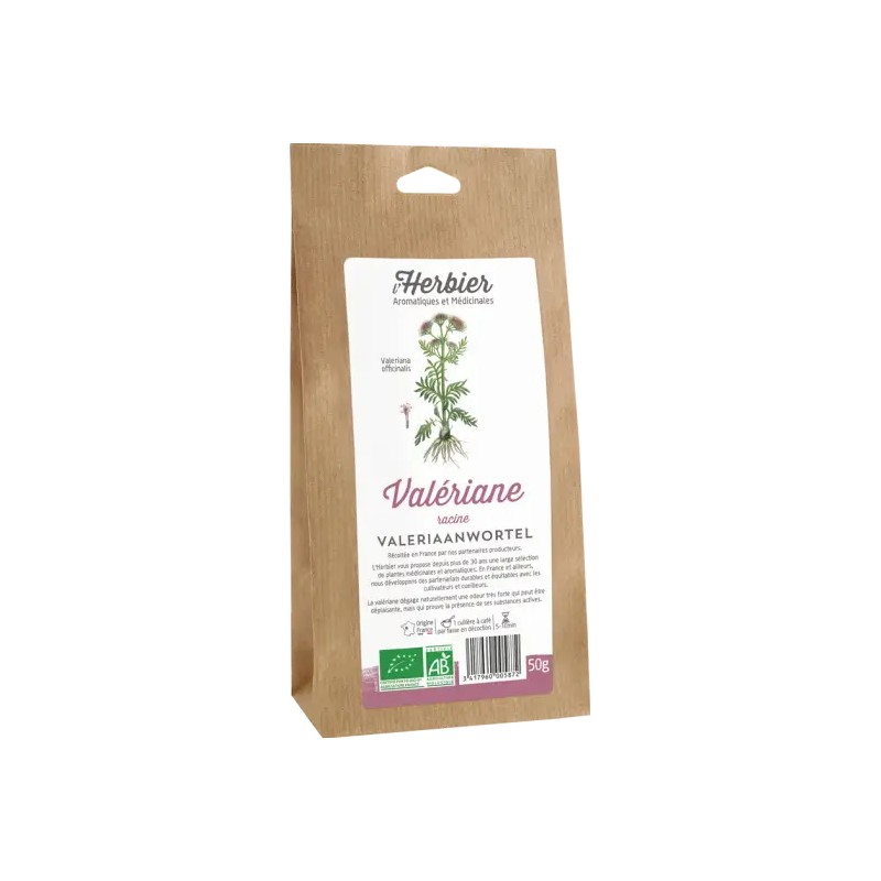 Valériane racine L’Herbier de France 50g Herbier de France  dans votre magasin bio en ligne Etiketbio.eu