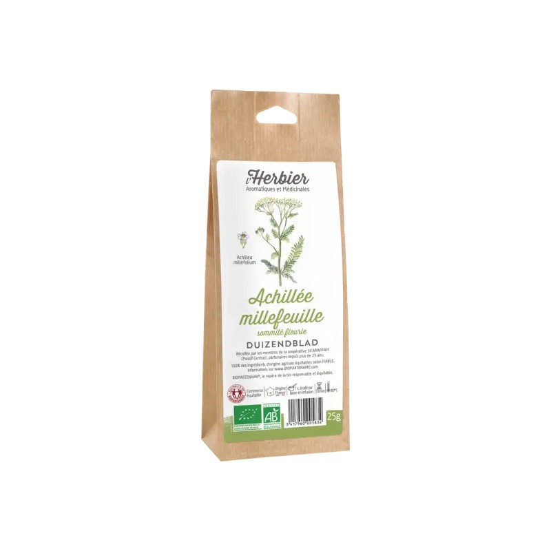 Achillée millefeuille L’Herbier 25g Herbier de France  dans votre magasin bio en ligne Etiketbio.eu