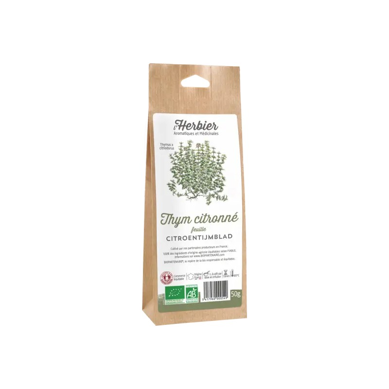Thym citronné L’Herbier de France 50g Herbier de France  dans votre magasin bio en ligne Etiketbio.eu