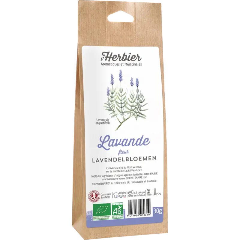 Lavande fleurs bio 30g Herbier de France Herbier de France  dans votre magasin bio en ligne Etiketbio.eu