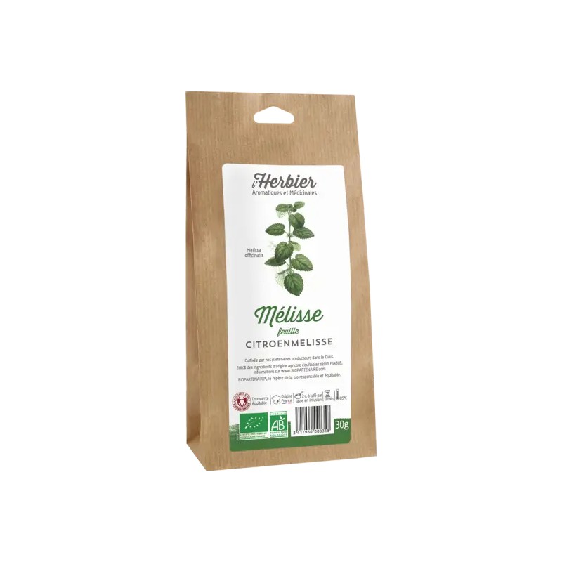 Mélisse feuilles L’Herbier de France 30g Herbier de France  dans votre magasin bio en ligne Etiketbio.eu
