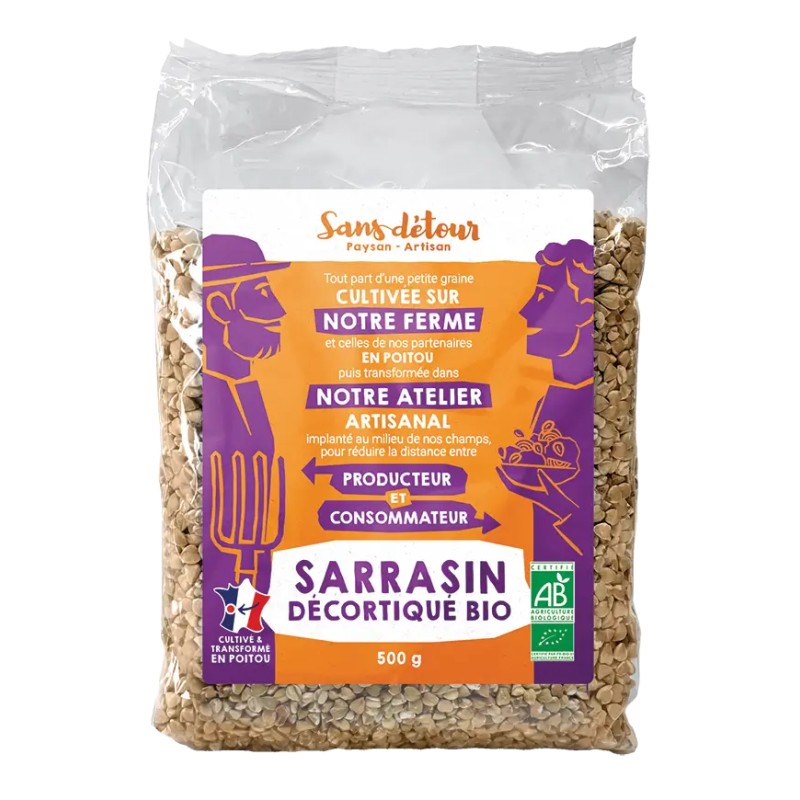 Sarrasin décortiqué bio 500g – Sans Détour   dans votre magasin bio en ligne Etiketbio.eu