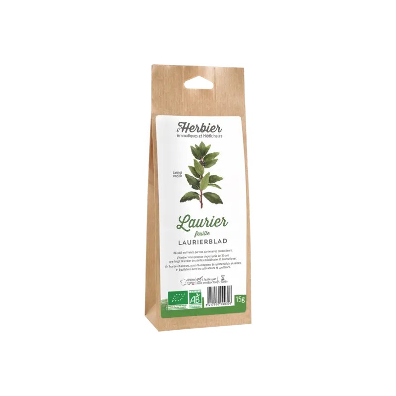 Laurier feuilles L’Herbier 15g Herbier de France  dans votre magasin bio en ligne Etiketbio.eu