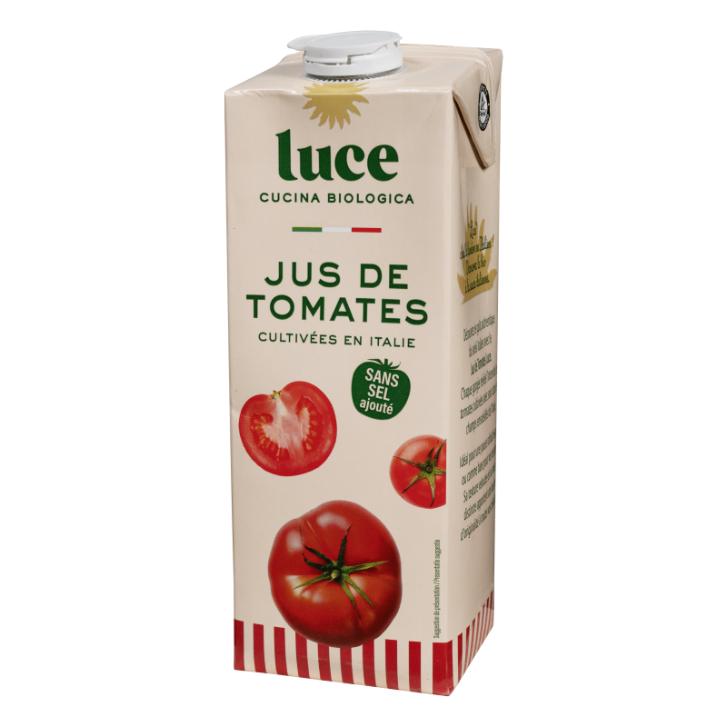 Jus de tomates sans sel Luce 1L Luce  dans votre magasin bio en ligne Etiketbio.eu