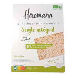 Pain azyme seigle intégral bio 200g Heumann   dans votre magasin bio en ligne Etiketbio.eu