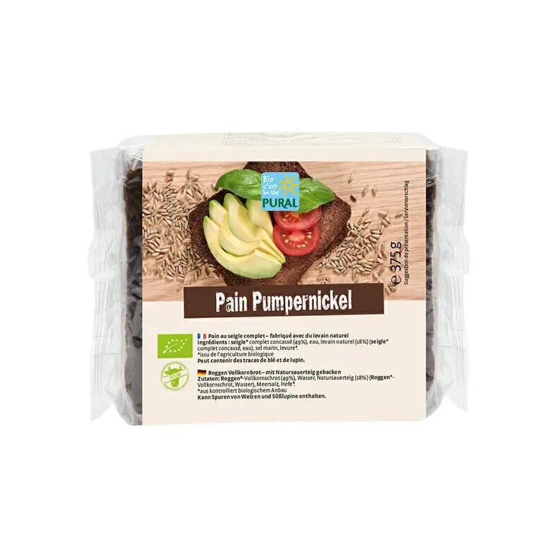 Pain pumpernickel Pural Puraliment  dans votre magasin bio en ligne Etiketbio.eu
