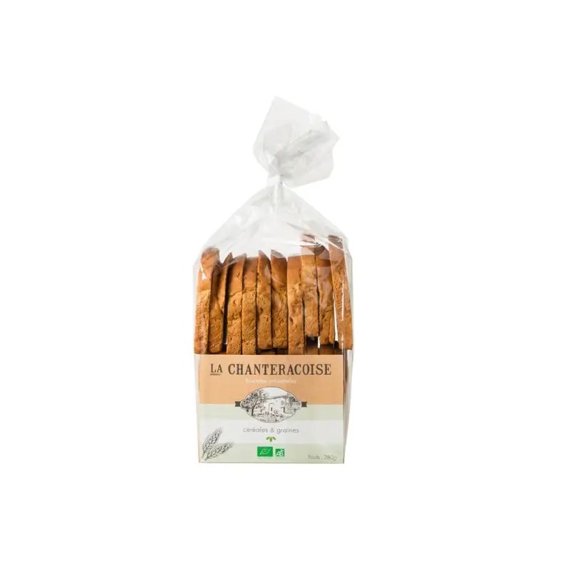 Biscottes complètes bio 280g – La Chanteracoise La Chanteracoise  dans votre magasin bio en ligne Etiketbio.eu