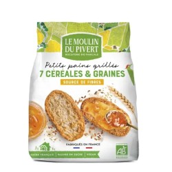 Petits pains grillés céréales graines bio 225g Pivert Moulin du Pivert  dans votre magasin bio en ligne Etiketbio.eu