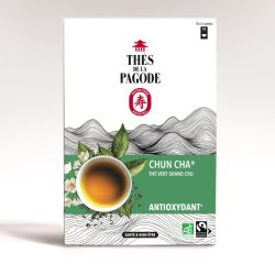 Thé vert Chun Cha bio 90 infusettes Pagode Les Thés de la Pagode  dans votre magasin bio en ligne Etiketbio.eu