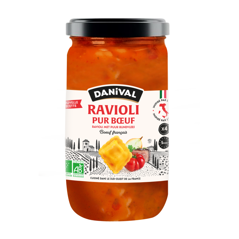 Ravioli bœuf bio 670g Danival Danival  dans votre magasin bio en ligne Etiketbio.eu