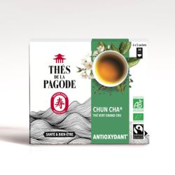 Thé Chun Cha Pagode 30 infusettes Les Thés de la Pagode  dans votre magasin bio en ligne Etiketbio.eu
