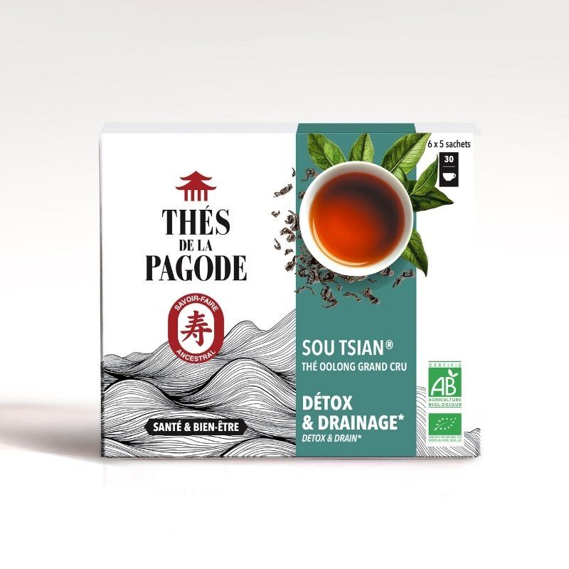 Sou Tsian Détox Pagode 30 infusettes Les Thés de la Pagode  dans votre magasin bio en ligne Etiketbio.eu