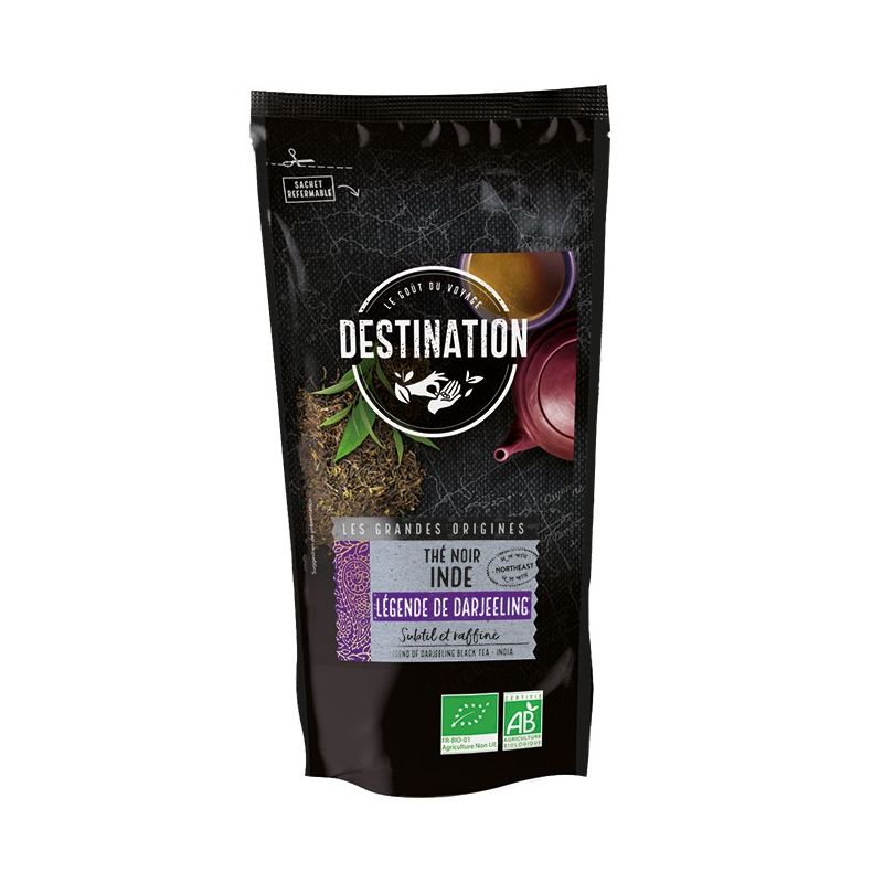 Thé noir Darjeeling Destination 100g Destination  dans votre magasin bio en ligne Etiketbio.eu