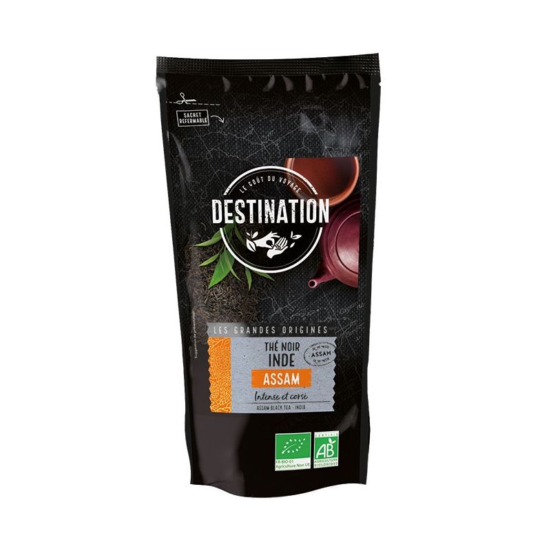 Thé noir Assam Destination 100g Destination  dans votre magasin bio en ligne Etiketbio.eu