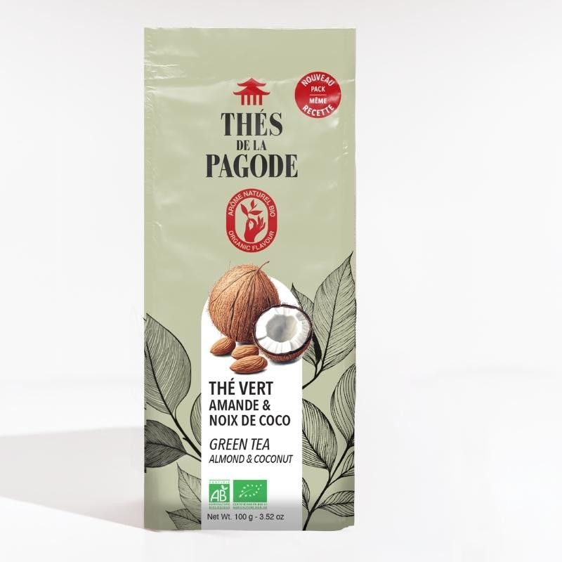 Thé vert Litchi Coco Pagode 100g Les Thés de la Pagode  dans votre magasin bio en ligne Etiketbio.eu