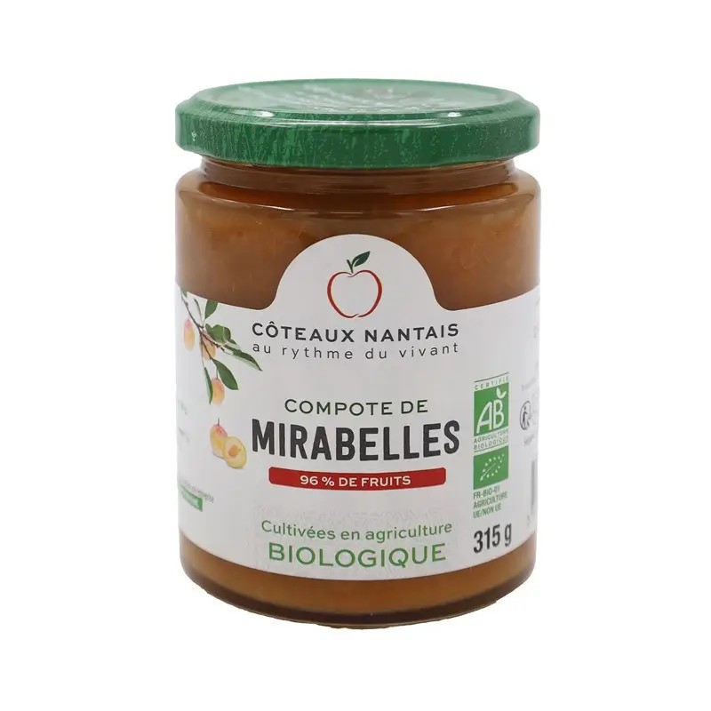 Compote mirabelle bio 315g Côteaux Nantais Coteaux Nantais  dans votre magasin bio en ligne Etiketbio.eu
