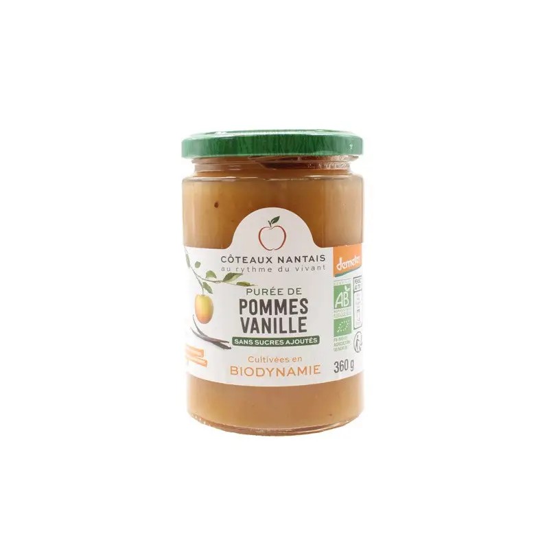 Purée pomme vanille 360g bio Côteaux Nantais Coteaux Nantais  dans votre magasin bio en ligne Etiketbio.eu
