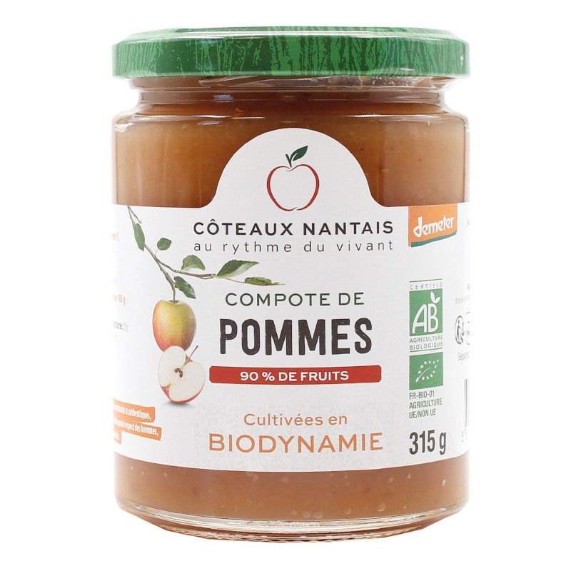 Compote pomme bio 315g Demeter Côteaux Nantais