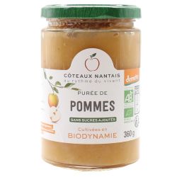 Purée pomme bio 360g sans sucre Côteaux Nantais Coteaux Nantais  dans votre magasin bio en ligne Etiketbio.eu