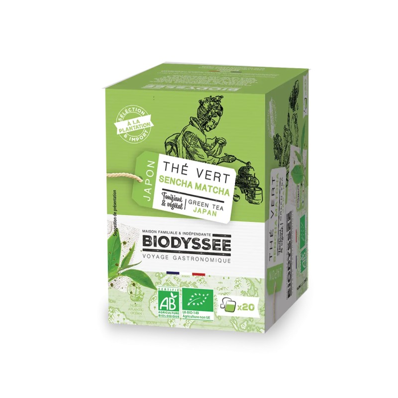 Thé Sencha Matcha Biodyssée x20 Biodyssée  dans votre magasin bio en ligne Etiketbio.eu
