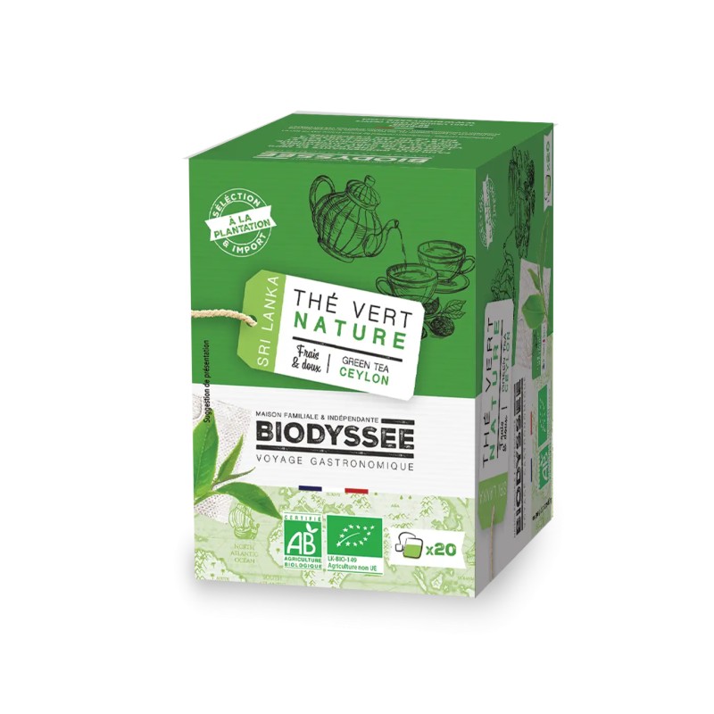 Thé vert Ceylan Biodyssée x20 Biodyssée  dans votre magasin bio en ligne Etiketbio.eu
