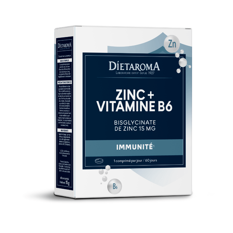 Zinc Vitamine B6 Dietaroma 60 comprimés Dietaroma  dans votre magasin bio en ligne Etiketbio.eu