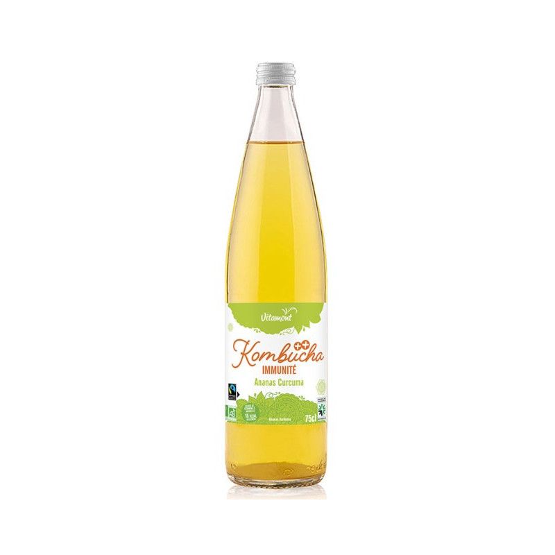 Kombucha immunité ananas curcuma 75cl – Vitamont Vitamont  dans votre magasin bio en ligne Etiketbio.eu