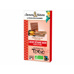 Chocolat au lait sésame noir bio – Saveurs & Nature