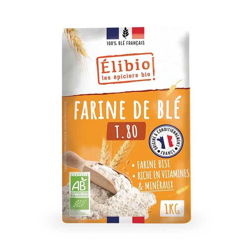 Farine de blé T80 Elibio Elibio  dans votre magasin bio en ligne Etiketbio.eu