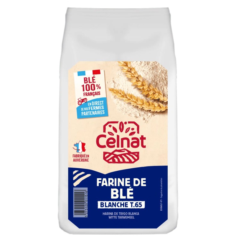 Farine de Blé T65 Bio 1kg Celnat Celnat bio  dans votre magasin bio en ligne Etiketbio.eu