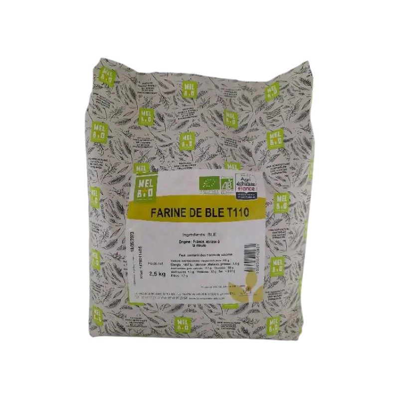 Farine de Blé T110 Bio 2,5kg Melbio Melbio  dans votre magasin bio en ligne Etiketbio.eu