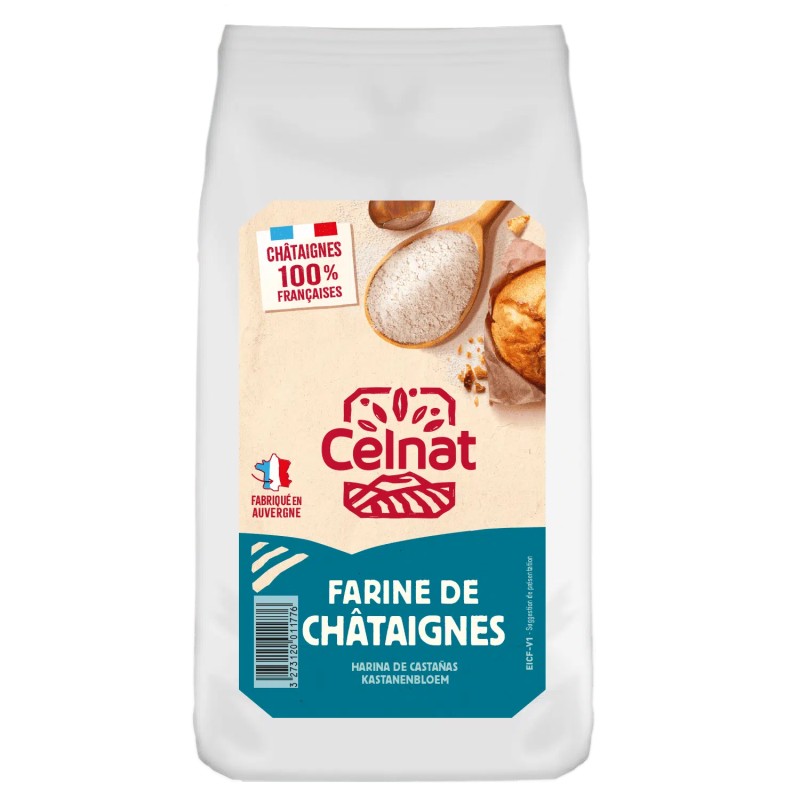 Farine de châtaigne bio 500g France – Celnat