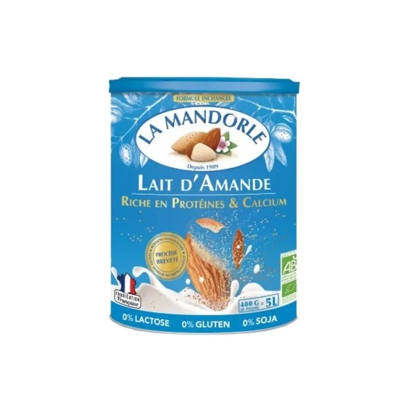 Lait d’amande en poudre bio 400g La Mandorle La Mandorle  dans votre magasin bio en ligne Etiketbio.eu