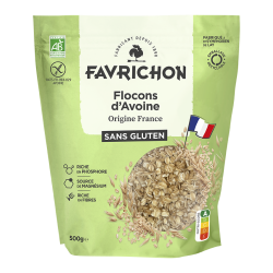 Flocons d’avoine bio France 500g Favrichon Favrichon  dans votre magasin bio en ligne Etiketbio.eu