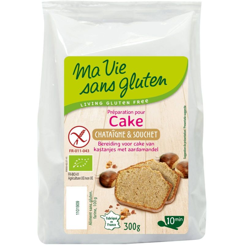Cake châtaigne souchet Ma Vie Sans Gluten Ma Vie Sans Gluten  dans votre magasin bio en ligne Etiketbio.eu