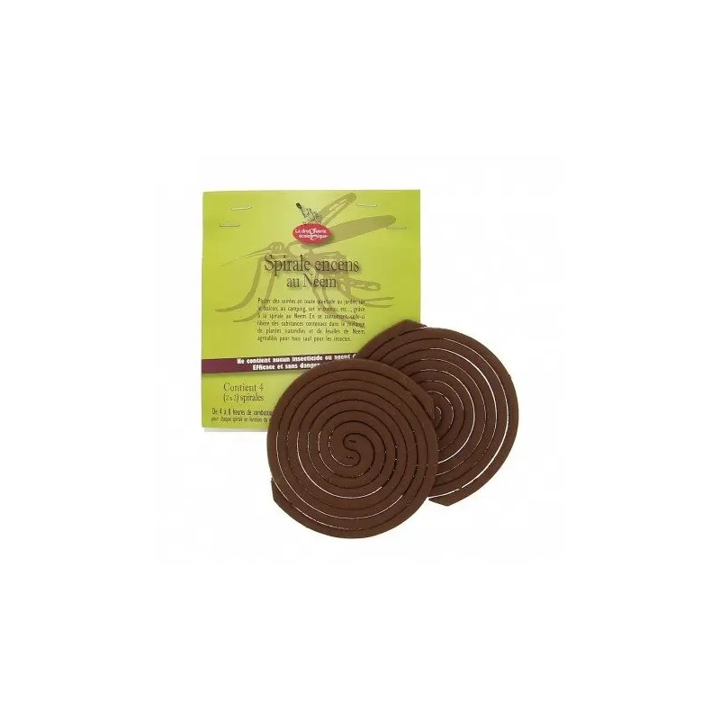 Spirales répulsives neem x4 – La Droguerie Éco Ecodis  dans votre magasin bio en ligne Etiketbio.eu