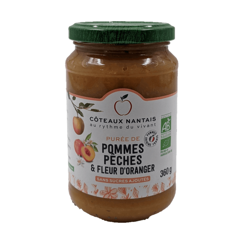 Purée pomme pêche Coteaux Nantais 360g Coteaux Nantais  dans votre magasin bio en ligne Etiketbio.eu