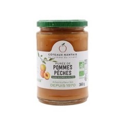 Purée pomme pêche bio 360g - Côteaux Nantais Coteaux Nantais  dans votre magasin bio en ligne Etiketbio.eu