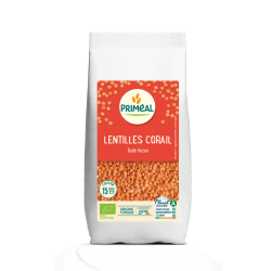 LENTILLES CORAIL 500G Priméal  dans votre magasin bio en ligne Etiketbio.eu
