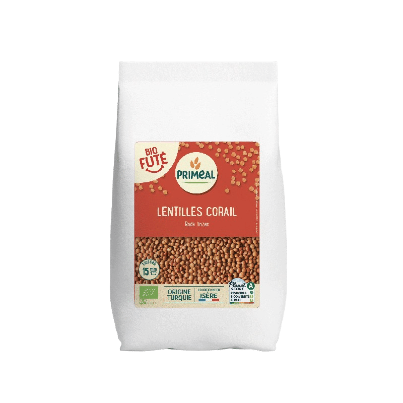 LENTILLES CORAIL 1KG Priméal  dans votre magasin bio en ligne Etiketbio.eu