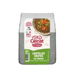 Lentilles vertes bio Celnat 500g Celnat bio  dans votre magasin bio en ligne Etiketbio.eu