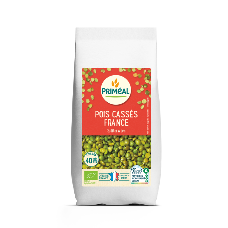 Pois cassés bio Priméal 500g Priméal  dans votre magasin bio en ligne Etiketbio.eu